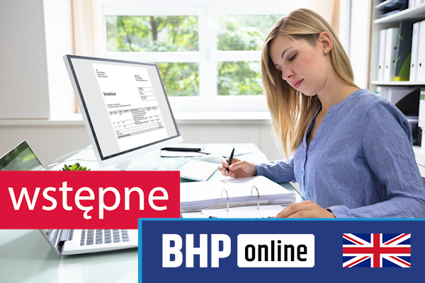 Szkolenie okresowe BHP dla  Szkolenie wstępne BHP dla pracowników administracyjno-biurowych i kadry kierowniczej w języku angielskim